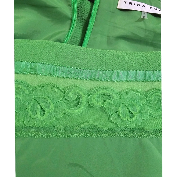 Trina Turk Felisha Green Halter Shift Dress Size 6 - Picture 8 of 8